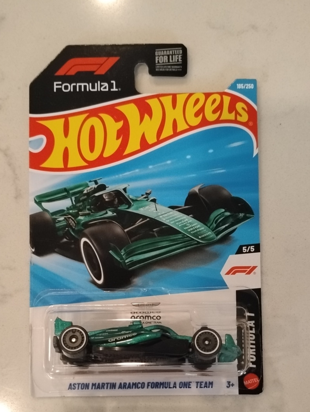 Mattel Hot Wheels Aston Martin Metallic Green Formula 1 Car